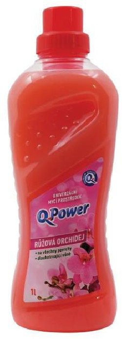 Q-Power UNI čistič na podlahy a povrchy 1 l - Ružová orchidea