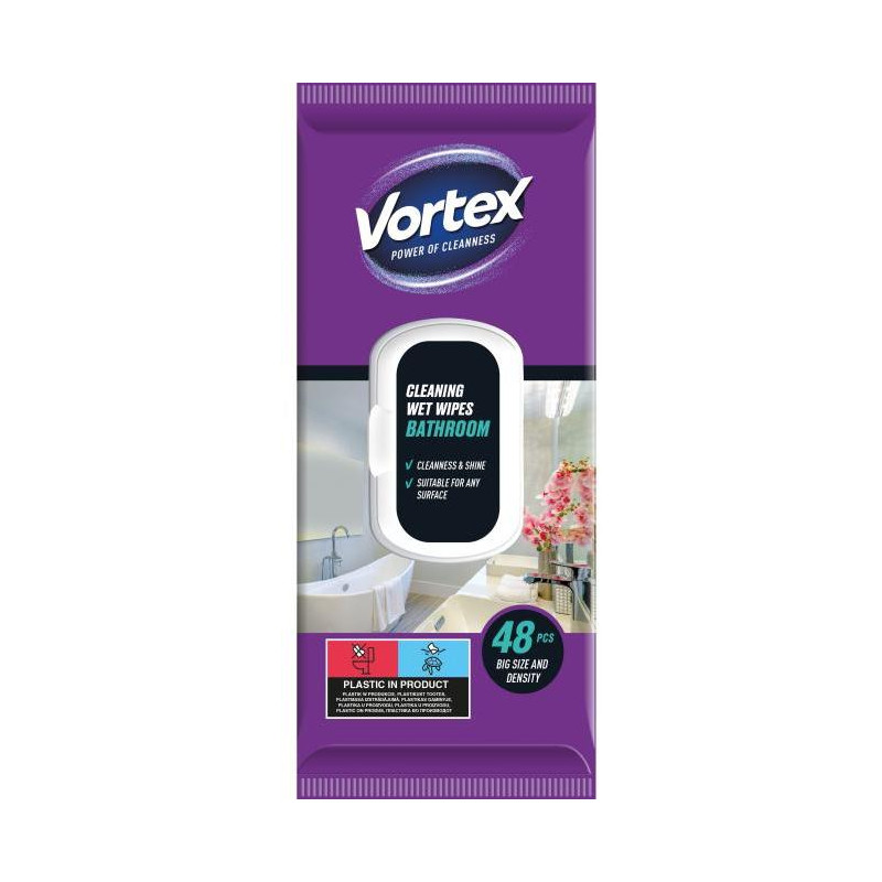 Vlhčené utierky do kúpeľne, 48 ks