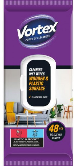 Vlhčené utierky na drevené povrchy, 48 ks