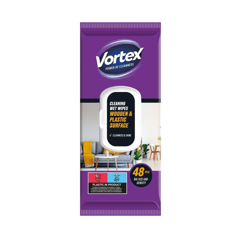 Vlhčené utierky na drevené povrchy, 48 ks