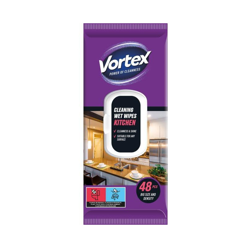 Vlhčené utierky do kuchyne, 48 ks