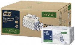 Tork utierky 2 v 1 na drhnutie a čistenie W8 (45 ks)
