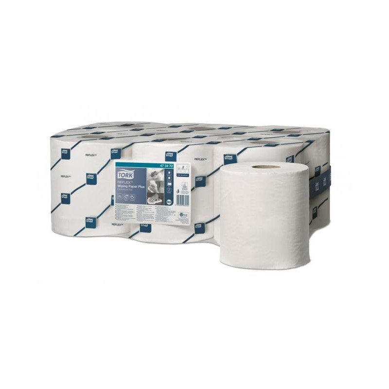 Papierové utierky so stred. odvíjaním 2-vrstv. TORK Reflex Midi biele M4, návin 150,75 m ( 6 ks)