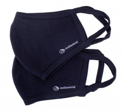 Rúško antibakteriálne,100% bavlna ČIERNE, veľkosť L (2 ks)