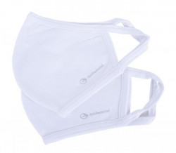 Rúško antibakteriálne,100% bavlna BIELE, veľkosť M (2 ks)