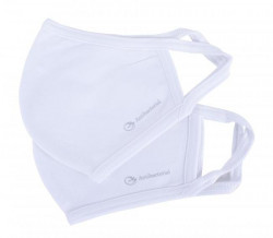 Rúško antibakteriálne,100% bavlna BIELE, veľkosť S (2 ks)