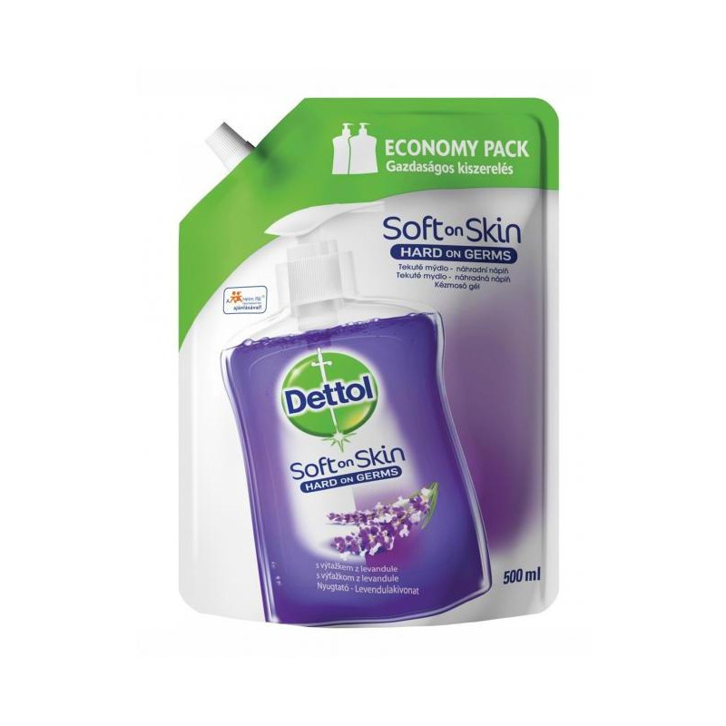 Dettol tekuté mydlo (NÁHRADNÁ NÁPLŇ) 500 ml - Levanduľa