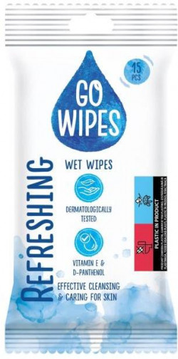 Vlhčené obrúsky, obohatené o D-panthenol a komplex vitamínov A,C,E 15ks