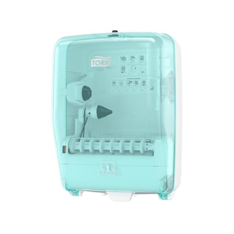 Zásobník na papierové utierky v roliach TORK Performance tyrkysový/biely W6