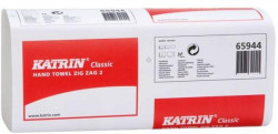 Papierové utierky skladané ZZ 2-vrstvové KATRIN Classic biele (20 bal.)