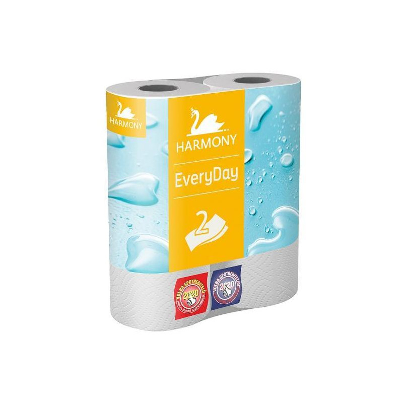 Kuchynské utierky 2-vrstvové HARMONY Everyday/Praktik, návin 11 m (2 ks)