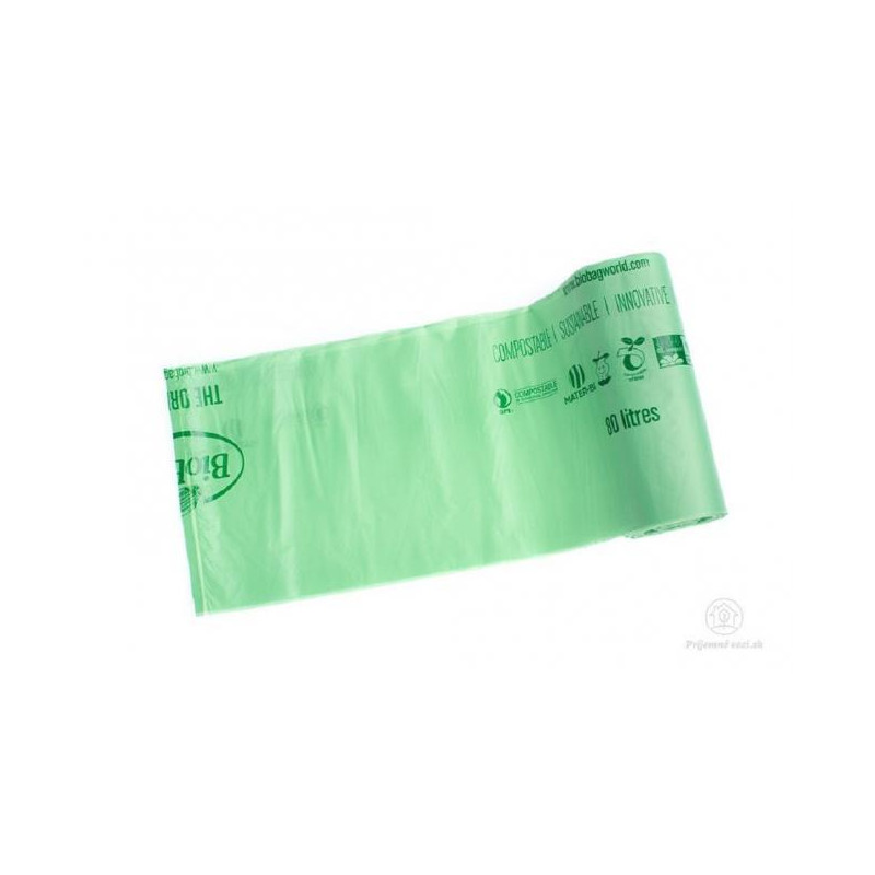 Vrecia kompostovateľné BioBag na odpad 80 ℓ extra pevné 20 ks