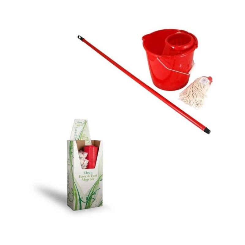Mop súprava 10l so žmýkačom a strapcovým mopom