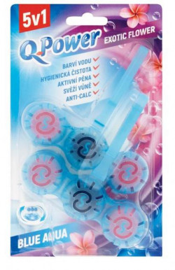 Q-Power WC závesný blok tuhý Exotic Flower 2 kusy