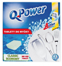Q-Power tablety do umývačky riadu Economy 60 kusov