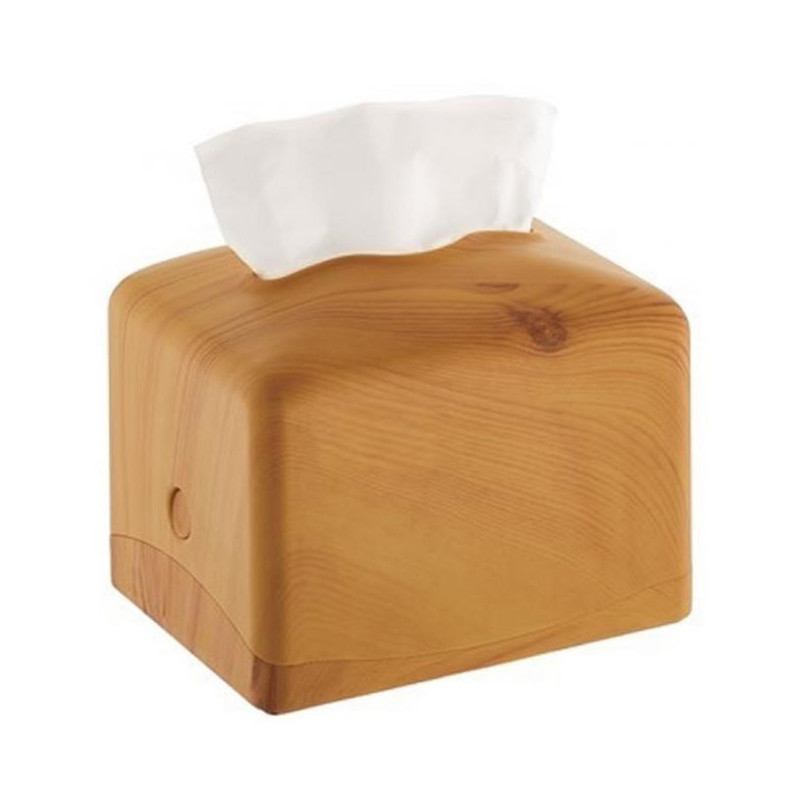 Zásobník stolový na vreckovky ABS plast - vzor dreva bledý