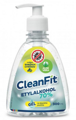 CleanFit dezinfekčný gél 70% citrus na ruky s pumpičkou 300 ml