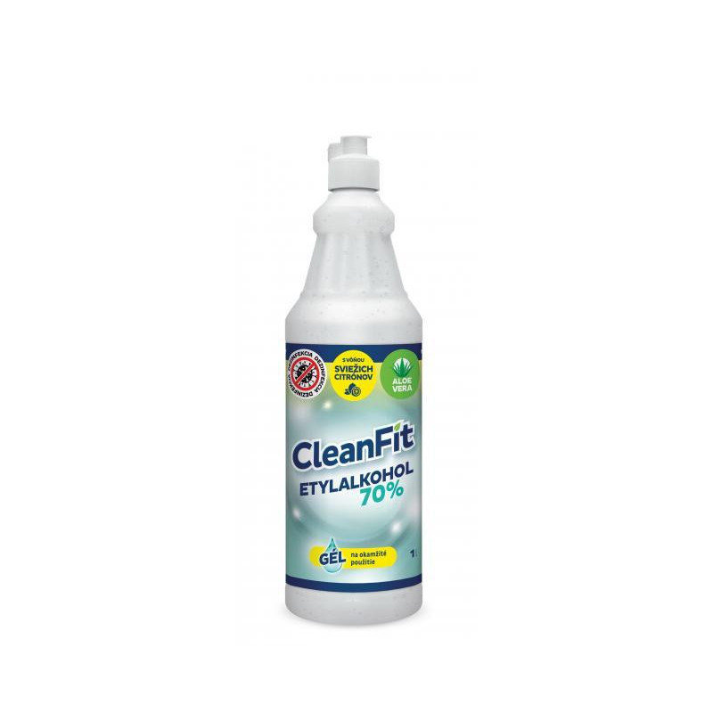 CleanFit dezinfekčný gél 70% citrus na ruky 1 l+ pumpička ZDARMA