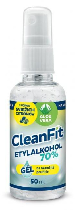CleanFit dezinfekčný gél 70% citrus na ruky s rozprašovačom 50 ml