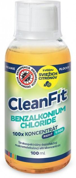Cleanfit ultrakoncentrát - Benzalkonium Chloride dezinfekčný 100 ml