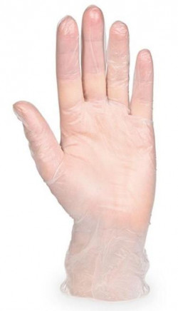 Rukavice jednorazové, vinylové, nepudrované, číre veľ. 9/ L (100 ks)