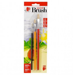 Sada štetcov 3ks 4-8-12 ploché farebná rúčka