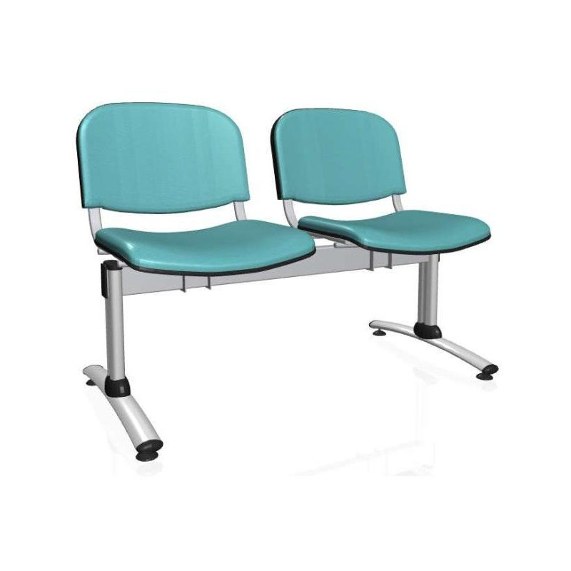 2-miestna lavica Imperia, konštrukcia sivá, zdr. ekokoža 078 zelená