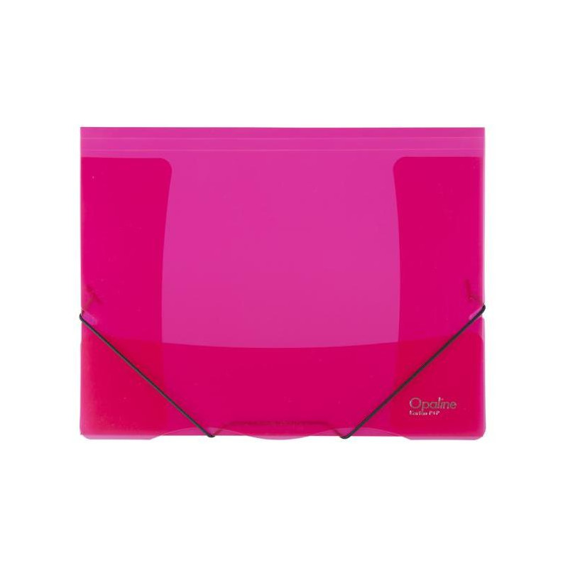 Plastový obal s gumičkou Karton PP Opaline červený