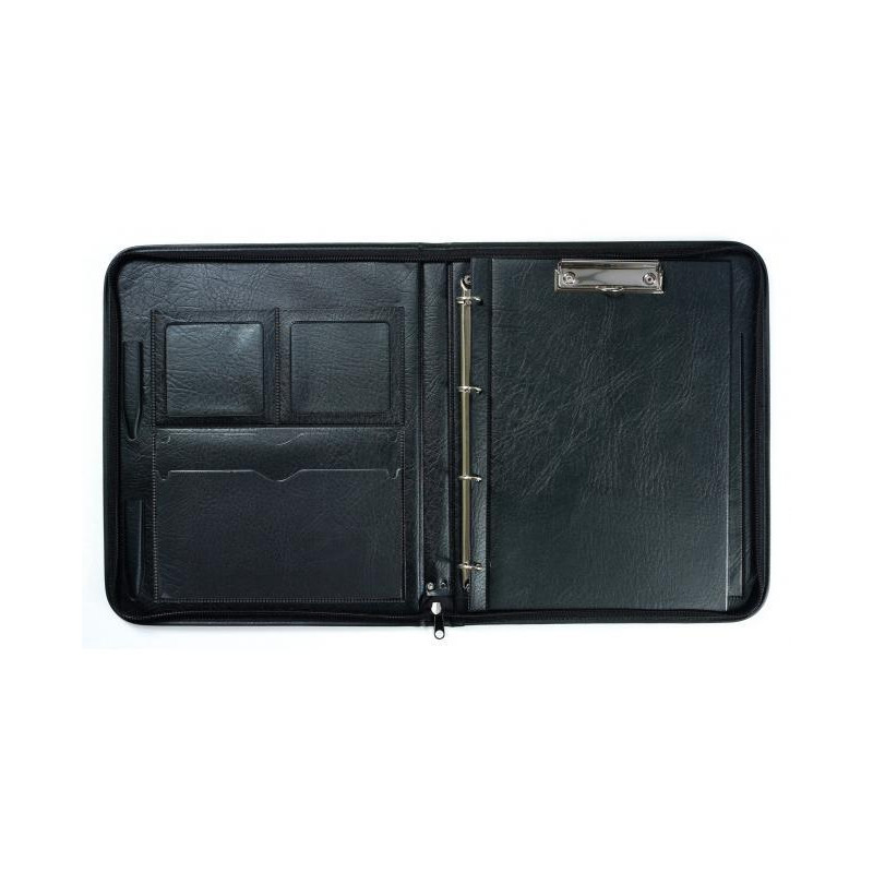 Konferenčná mapa A4 KARTON PP Hanibal imitácia kože čierna