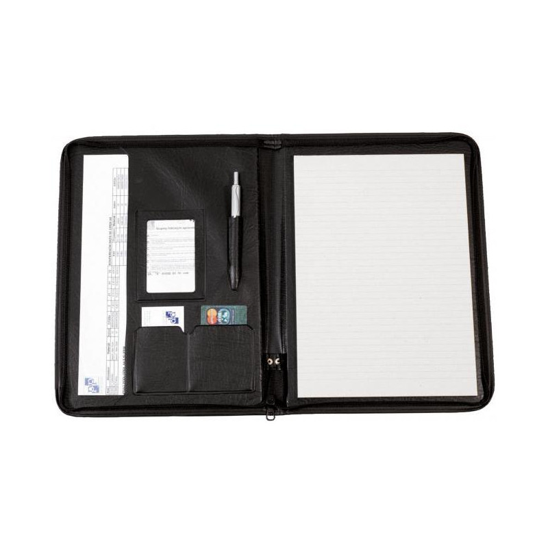 Konferenčná mapa A4 KARTON PP ASISTENT imitácia kože čierna