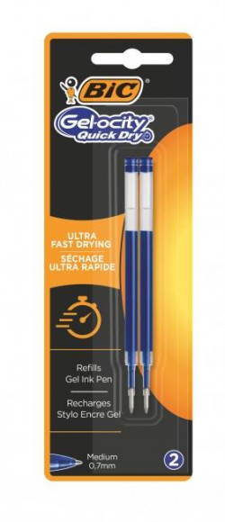 Náhradná náplň do gélového rollera BIC Gelocity QUICKDRY Modrá 2ks