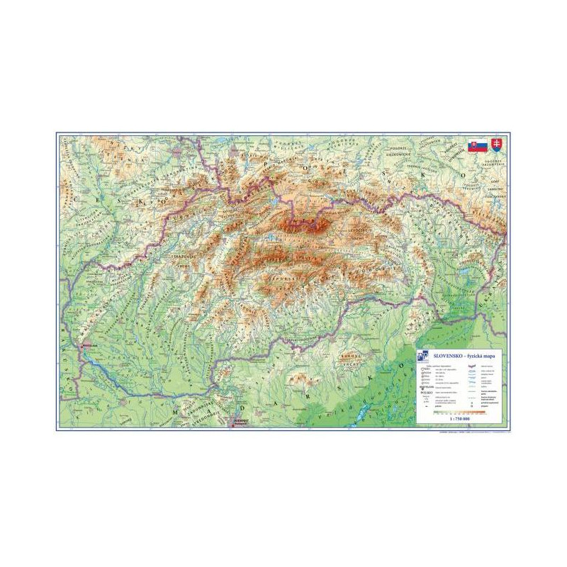 Podložka na stôl KARTON PP s mapou Slovenska 40x60cm
