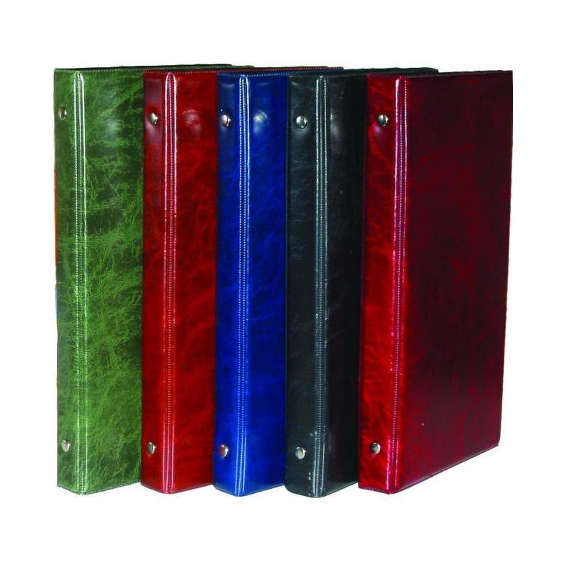 Vizitkár prenosný 4-krúžkový na 80 vizitiek s registrom KARTON PP červený