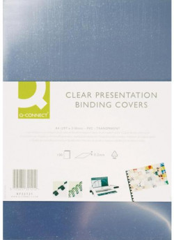 Plastové obálky na krúžkovú väzbu Q-Connect A4 PVC 200mic číre