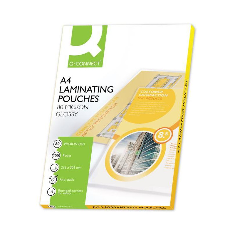 Laminovacie fólie Q-Connect 216x303 A4 80mic