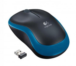 Myš Logitech M185 modrá, bezdrôtová, optická