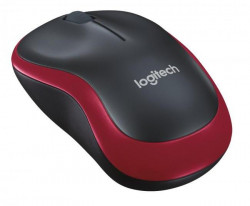 Myš Logitech M185 červená, bezdrôtová, optická
