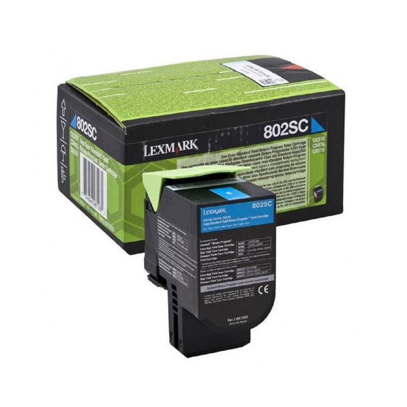 Toner Lexmark 802SC pre CX310/CX410/CX510 cyan (2.000 str.)