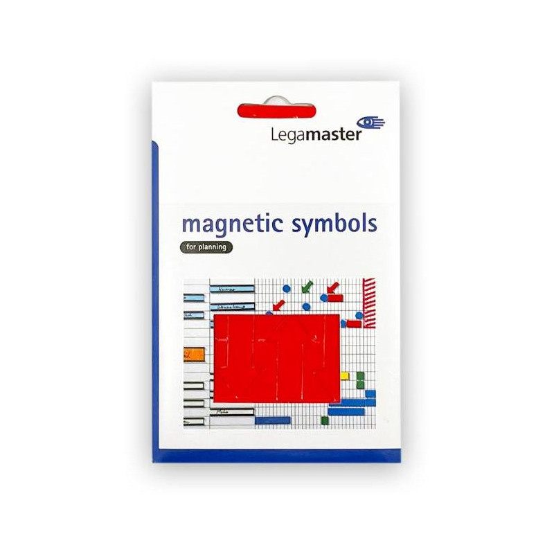 Magnetický symbol šípka červená, 20x35 mm, bal. 12 ks