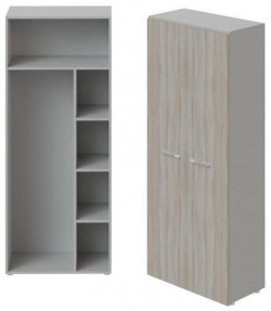 Šatníková skriňa Lenza Wels, s výsuvným vešiakom a policami, 79,8x196,5x42,2cm, driftwood