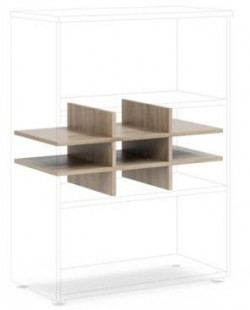 Priehradka do niky BASIC, otvorená, 76,7x37,8x32,9cm, dub Sonoma