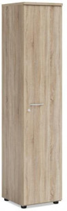 Policová skriňa BASIC, pravé dvere so zámkom, 40x40x182,1cm, dub Sonoma