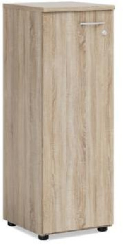 Policová skriňa BASIC, ľavé dvere so zámkom, 40x40x111,7cm, dub Sonoma