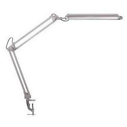 Lampa stolná LED MAUL Atlantic so svorkou strieborná