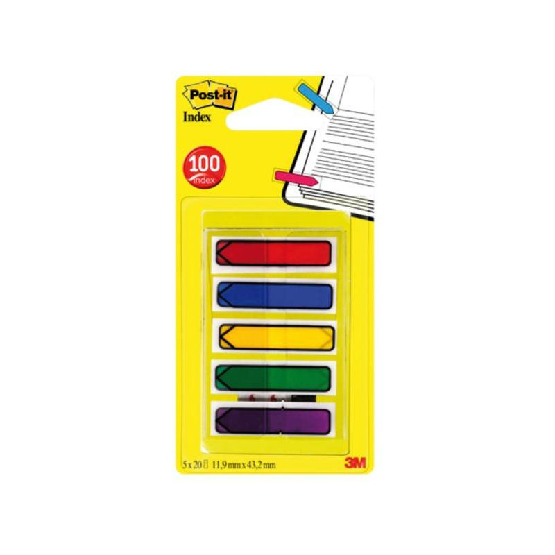 Záložky Post-it Index šípka 11,9 x 43,2mm, 5x20 l