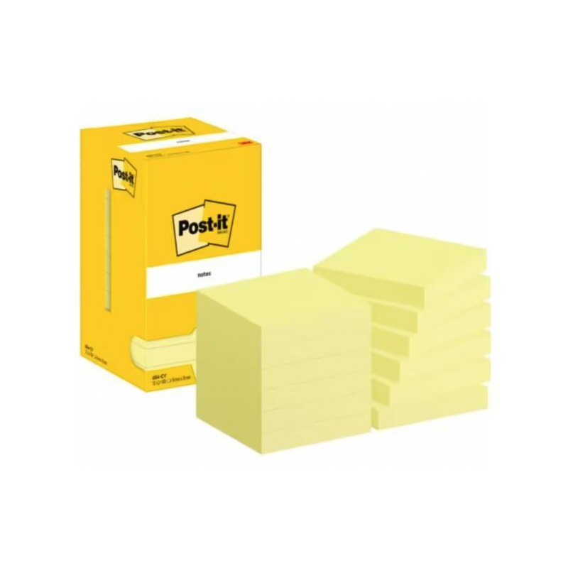 Bloček Post-it 76x76 žltý 12x100 lístkov