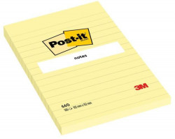 Bloček Post-it 102x152 žltý linajkový