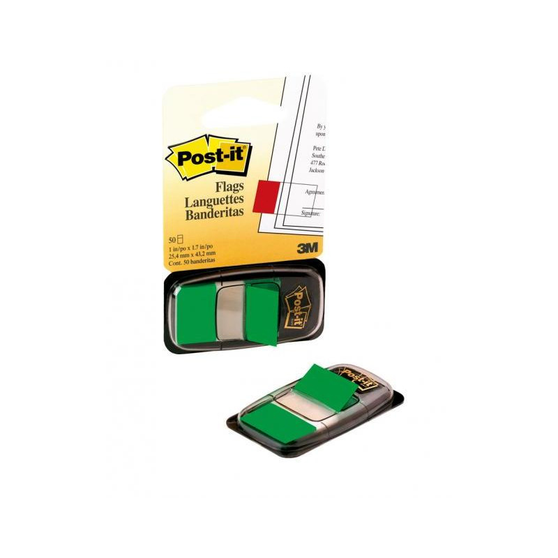 Záložky Post-it Index široké 25,4x43,2 zelená