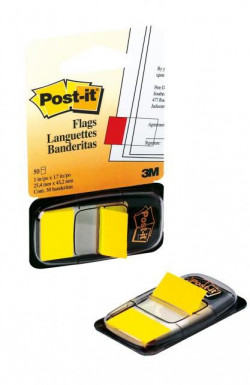 Záložky Post-it Index široké 25,4x43,2 žltá
