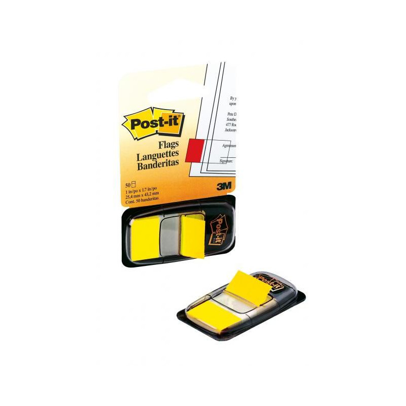 Záložky Post-it Index široké 25,4x43,2 žltá